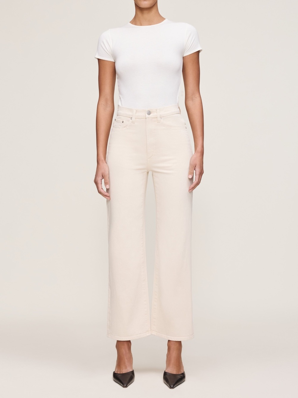 DL1961 karmine refined wide leg 28” high rise jeans
